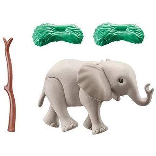 摩比世界（playmobil）仿真动物系列 野生小象模型 环保材质 儿童玩具 环保系列 野生小象模型