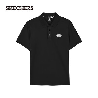 斯凯奇（Skechers）男子运动T恤L224M051 碳黑/0018 S