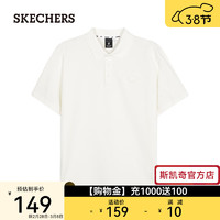斯凯奇（Skechers）男子运动T恤L224M051 棉花糖白/0074 S