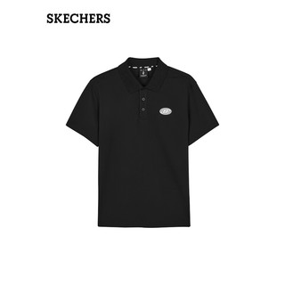 斯凯奇（Skechers）男子运动T恤L224M051 碳黑/0018 XL