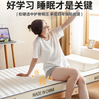 南极人乳胶椰棕床垫90x190cm宿舍单人软垫家用榻榻米垫子海绵垫褥子 3E全棉椰棕-高雅白【约6cm】 120x190cm【抗压回弹】
