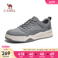 骆驼（CAMEL）2024春季时尚百搭复古板鞋透气厚底舒适休闲鞋男 G14S136164 铁灰色 39