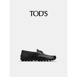 TOD'S【肖战同款】2024春夏TIMELESS大T扣豆豆鞋一脚蹬 黑色 45.5 脚长32.2cm