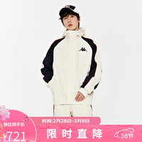 卡帕（Kappa）复古防风衣2024男春防晒休闲外套撞色连帽开衫K0E12FJ02
