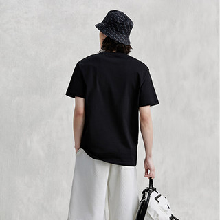卡帕（Kappa）复古短袖2024男夏运动休闲T恤简约半袖K0E32TD01D 黑色-990 M