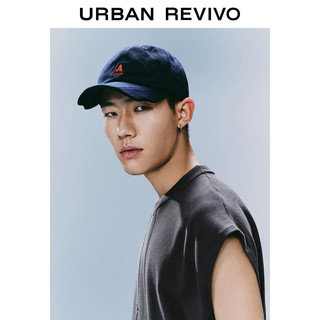 URBAN REVIVO UR2024春季男装潮流宽松链条装饰圆领无袖针织T恤UMV940014 中灰 L