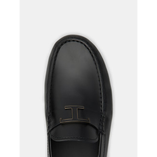 托德斯 TOD'S【肖战同款】2024春夏TIMELESS大T扣豆豆鞋一脚蹬 黑色 42.5 脚长29.2cm