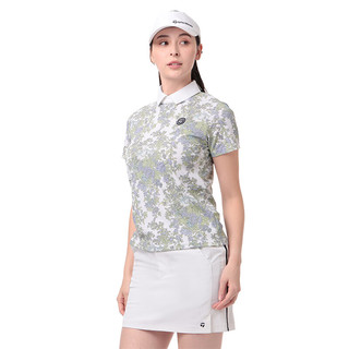 Taylormade泰勒梅高尔夫服装2024夏季女士户外运动舒适休闲短袖POLO衫 M19796 白色 M