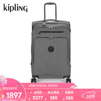 凯普林 kipling男女款2024春季旅行行李箱拉杆箱|NEW YOURI SPIN系列 M-黑白老花印花