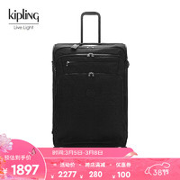 Kipling男女款2024春季旅行行李箱拉杆箱|NEW YOURI SPIN系列 M-黑皮诺色