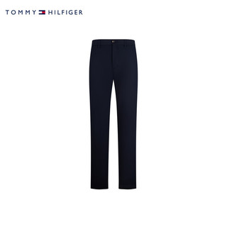 TOMMY HILFIGER 24春季男装斜纹一字袋绣标商务直筒西装裤休闲裤32819 藏青色DW5 30