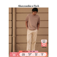 ABERCROMBIE & FITCH男装女装装 24春夏小麋鹿纯色圆领短袖T恤 358206-1 藕合色 XXL (185/124A)