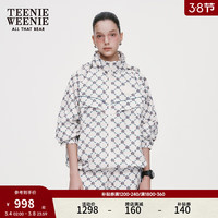 Teenie Weenie【UPF50+防晒服仿记忆面料】小熊2024年中长款外套女 象牙白 170/L