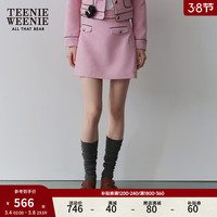 Teenie Weenie小熊女装2024春季法式小香风包臀短裙粉色半身裙 粉色 160/S