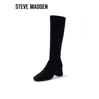 STEVE MADDEN/思美登秋冬粗跟方头瘦瘦靴长筒靴女 SQUIER 黑色 37