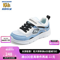 Skechers斯凯奇童鞋2024春男童网面透气运动鞋舒适轻便休闲鞋405283L 白色/浅蓝色/WLB 30