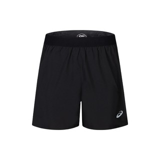 亚瑟士ASICS男子跑步5英寸短裤舒适运动裤 2011C614-001 黑色 M