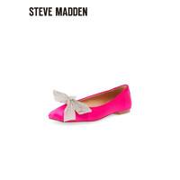 STEVE MADDEN/思美登浅口时尚女士蝴蝶结单鞋 VERANO 玫红色 38