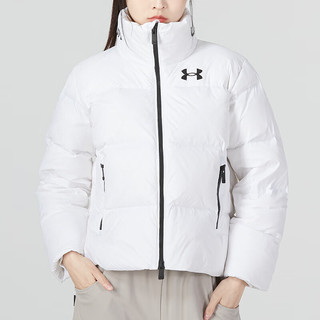 安德玛（UNDERARMOUR）女装 室内外运动服保暖时尚羽绒服外套 1375455-100 S