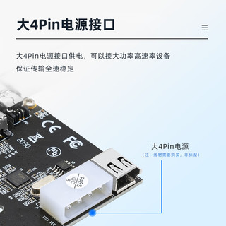 EB-LINK PCI-E转1394采集卡高清摄像机DV视频1394A转接卡