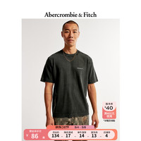 ABERCROMBIE & FITCH男装 24春夏美式复古时尚休闲Logo短袖T恤 354015-1 黑色 XXL (185/124A)