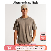 ABERCROMBIE & FITCH男装 24春夏美式复古时尚休闲Logo短袖T恤 354015-1 棕色 XL (180/116A)