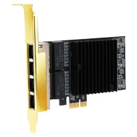 魔羯（MOGE）PCIE转四口千兆网口汇聚软路由RJ45英特尔intel82571千兆网口扩展卡 MC2291