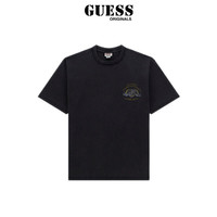 GUESS Originals 24年男士纯棉印花徽章圆领T恤-M4GI04K9XF1 JTMU-黑色 M
