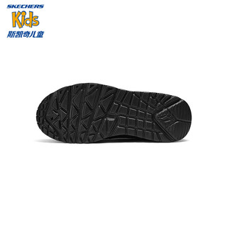 Skechers斯凯奇儿童鞋2024年春季一脚蹬休闲鞋时405759L 全黑色/BBK 30码