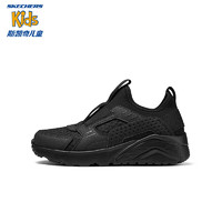 Skechers斯凯奇儿童鞋2024年春季一脚蹬休闲鞋时405759L 全黑色/BBK 33码