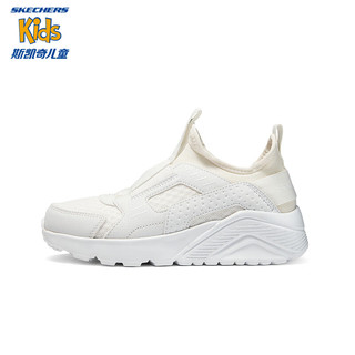 Skechers斯凯奇儿童鞋2024年春季一脚蹬休闲鞋时405759L 白色/WHT 28.5码