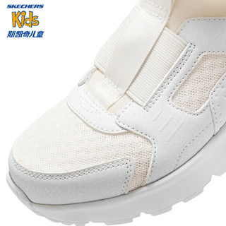 Skechers斯凯奇儿童鞋2024年春季一脚蹬休闲鞋时405759L 白色/WHT 28.5码