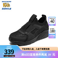 Skechers斯凯奇儿童鞋2024年春季一脚蹬休闲鞋时405759L 全黑色/BBK 36码