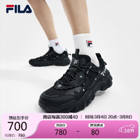 FILA 斐乐男鞋老爹鞋复古运动鞋2024夏季猫爪鞋5代休闲鞋 40.5