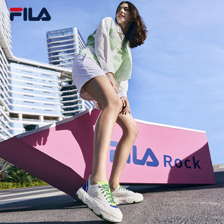 FILA 斐乐 女鞋ROCK摩登帆布鞋2024夏时尚休闲鞋运动鞋 39