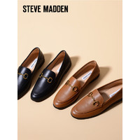 STEVE MADDEN/思美登秋季真皮舒适一脚蹬休闲乐福鞋女 SEEKS-A 黑色 35