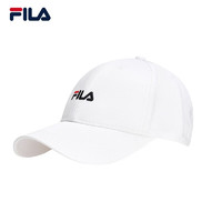 FILA 斐乐棒球帽款秋季时尚休闲鸭舌帽子遮阳帽 标准白-WT XS
