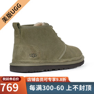 UGG【JD物流直达】美版秋冬季男士经典靴纽姆系列绑带休闲温暖迷你靴 BTOL-橄榄绿 42