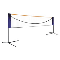 三匠 羽毛球网架 便携网柱羽毛球比赛专业室外单双打四米高可调