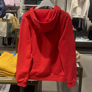 阿迪达斯 （adidas）卫衣男装春秋款三叶草运动服针织连帽上衣套头衫HD0318 HD0318新年红色 XL