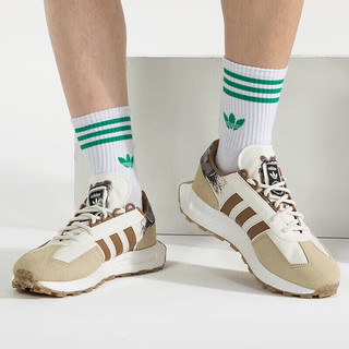 阿迪达斯 （adidas）休闲鞋男鞋2024春季运动鞋三叶草RETROPY E5跑步鞋IG5979 IG5979白棕 41