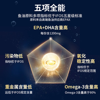 GNC 健安喜 高浓度深海鱼油软胶囊epa高纯度dha成人omega397魚油