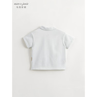 马克珍妮 marc & janie【快干】男童休闲运动短袖polo衫儿童上衣夏装240386 远天蓝 140cm