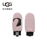 UGG冬季女士配件舒适饰有徽标款保暖绒连指手套 21631 MAU  粉紫色 L/XL MAU | 粉紫色