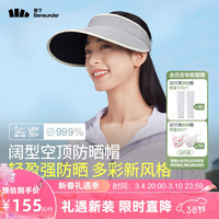 Beneunder 蕉下 空顶帽防晒帽遮阳帽女太阳帽子遮脸防紫外线短檐UL56924 浅紫花草