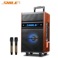狮乐 （SHILE） 狮乐广场舞音响户外蓝牙便携式木质拉杆音箱 大功率移动插卡播放器 SD-5 15英寸拉杆音箱