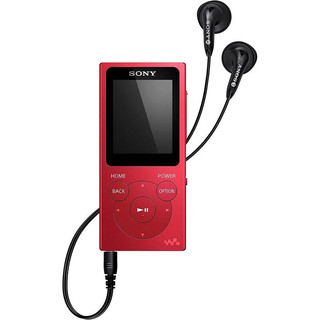 索尼（SONY）Walkman MP3播放器音乐随身听FM收音机广播降噪8G 35小时NWE394 红色8G听英语听力 运动锻炼【好评】