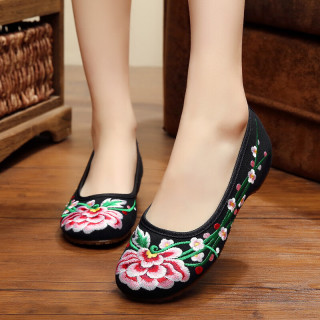 永和春优雅时尚绣花鞋老北京布鞋古风刺绣汉服鞋民族风鞋旗袍女单鞋