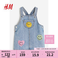  H&M 贴花 女童背带连衣裙  66/48