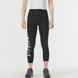 安德玛（UNDERARMOUR）UA女裤 运动裤跑步裤瑜伽训练长裤时尚潮流透气舒适紧身裤 1361013-001 L